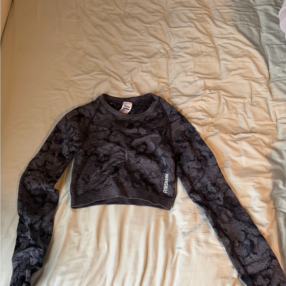 Gymshark Women's Charcoal Cropped Sweater